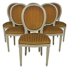 French Set of Six Louis XVI Side Chairs
