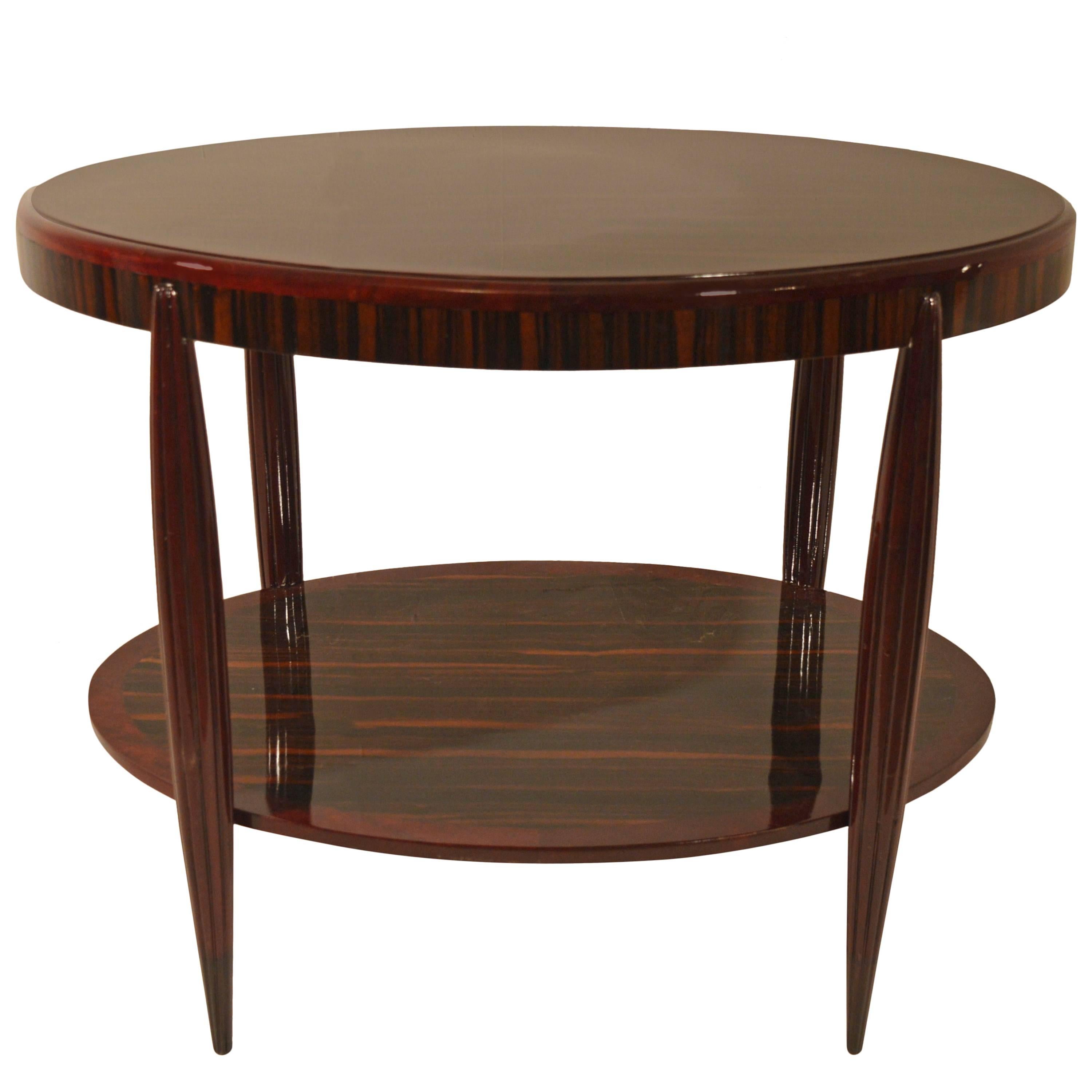 Artdeco Table in mahagony and maccasar ebony