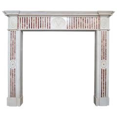 Antique George III Jasper and Statuary Marble Fireplace Mantel 10