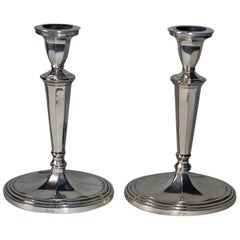 Pair of 20th Century Silver Plated Candlesticks