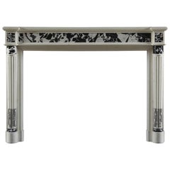 Early 20th Century French Louis XVI Revival Marble Fireplace Mantle