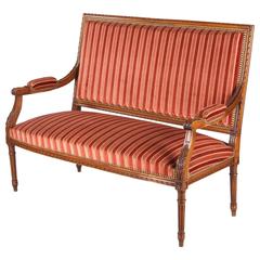 French Louis XVI Style Settee, Early 1900s 9