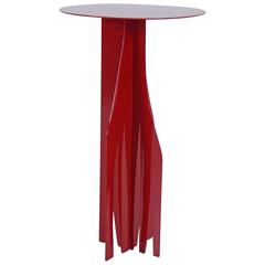 Red Metal Side Table