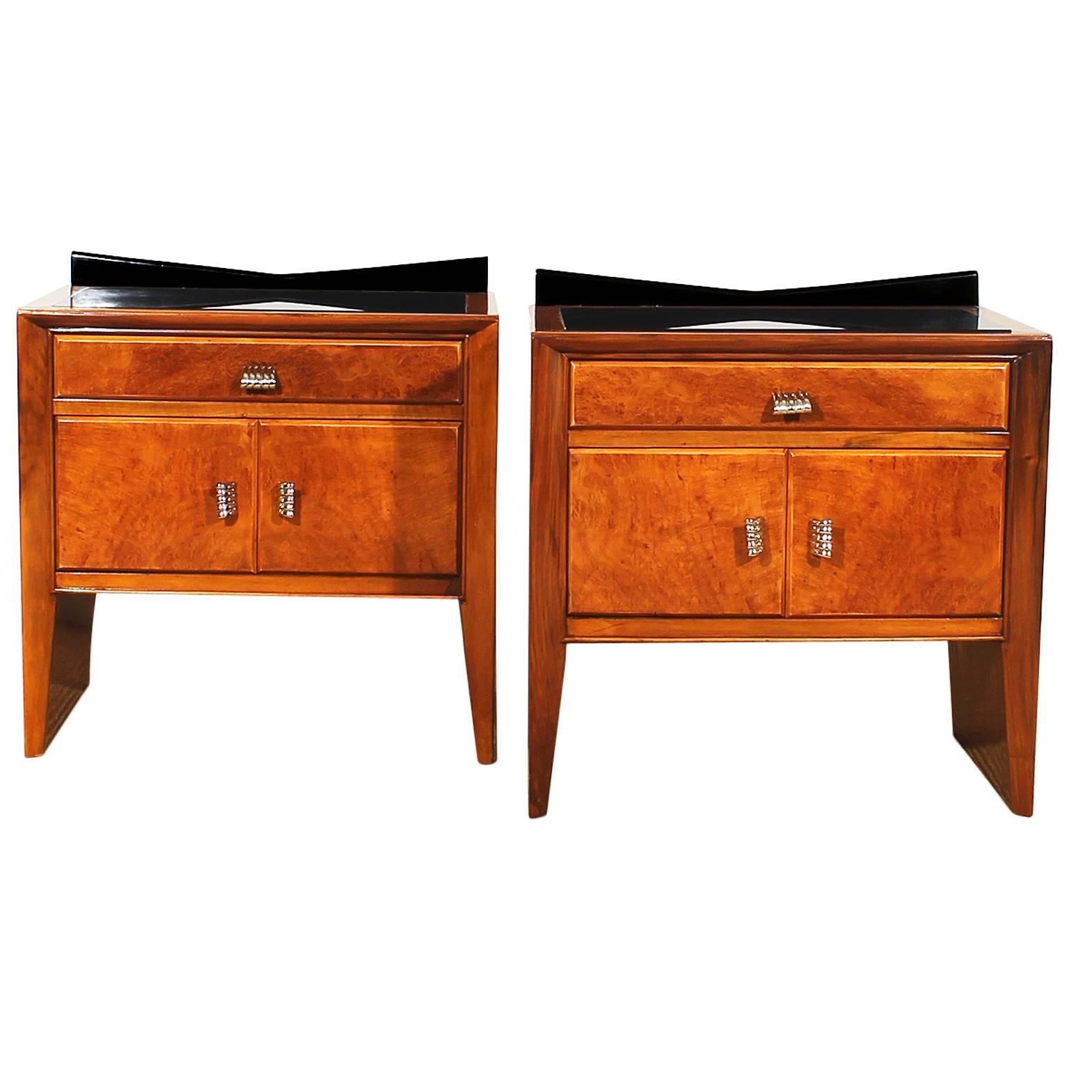 Pair of Art Deco Cubist Night stands