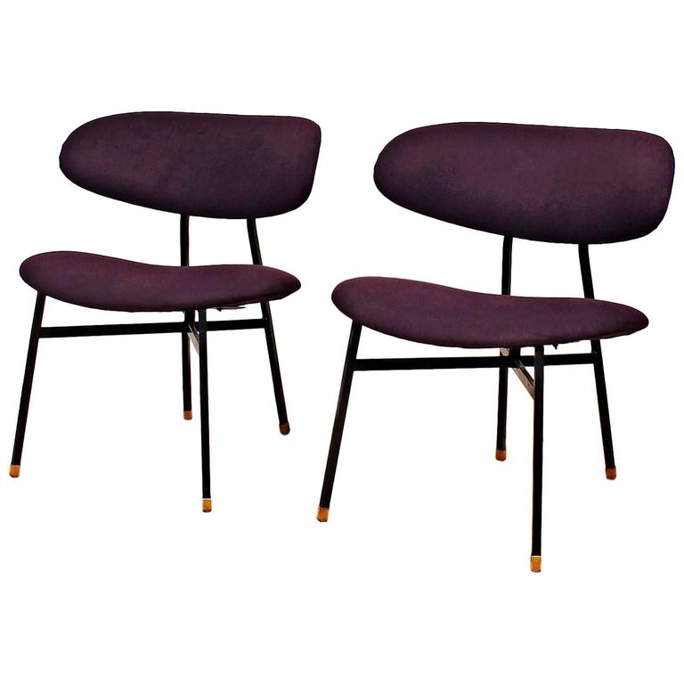 Pair of Low Chairs from the 1950s For Sale at 1stdibs