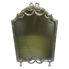Antique Very Fine French Art Nouveau Silver Table Mirror