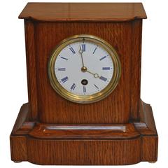 Golden Oak Mantel Clock