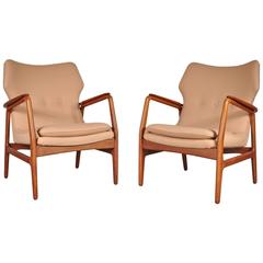 Set of Two Bovenkamp by Aksel Bender Madsen Easy Chairs, circa 1950