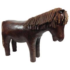 Vintage Large Leather Shetland Pony by Dimitri Omersa