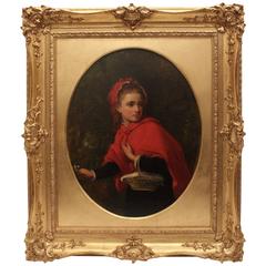 "Little Red Riding Hood" Oil Painting by James Edgell Collins