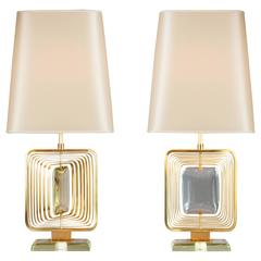 Pair of Table Lamps "Giro-Nilo" by Roberto G. Rida