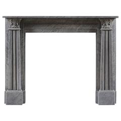An antique regency period Dove Grey fireplace mantle 