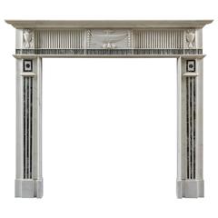 Antique Statuary Marble Fireplace Mantle 12