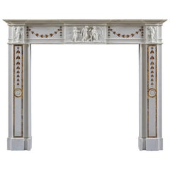 Antique Fireplace Mantel of Neoclassical Style