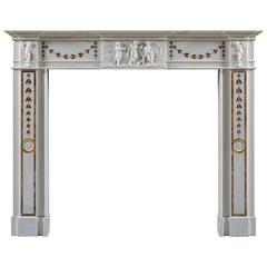 Antique Fireplace Mantel of Neoclassical Style