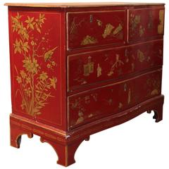 18th Century and Later Lacquered Chinoiserie Commode