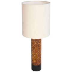 French 1970s Speckle Resin Table Lamp