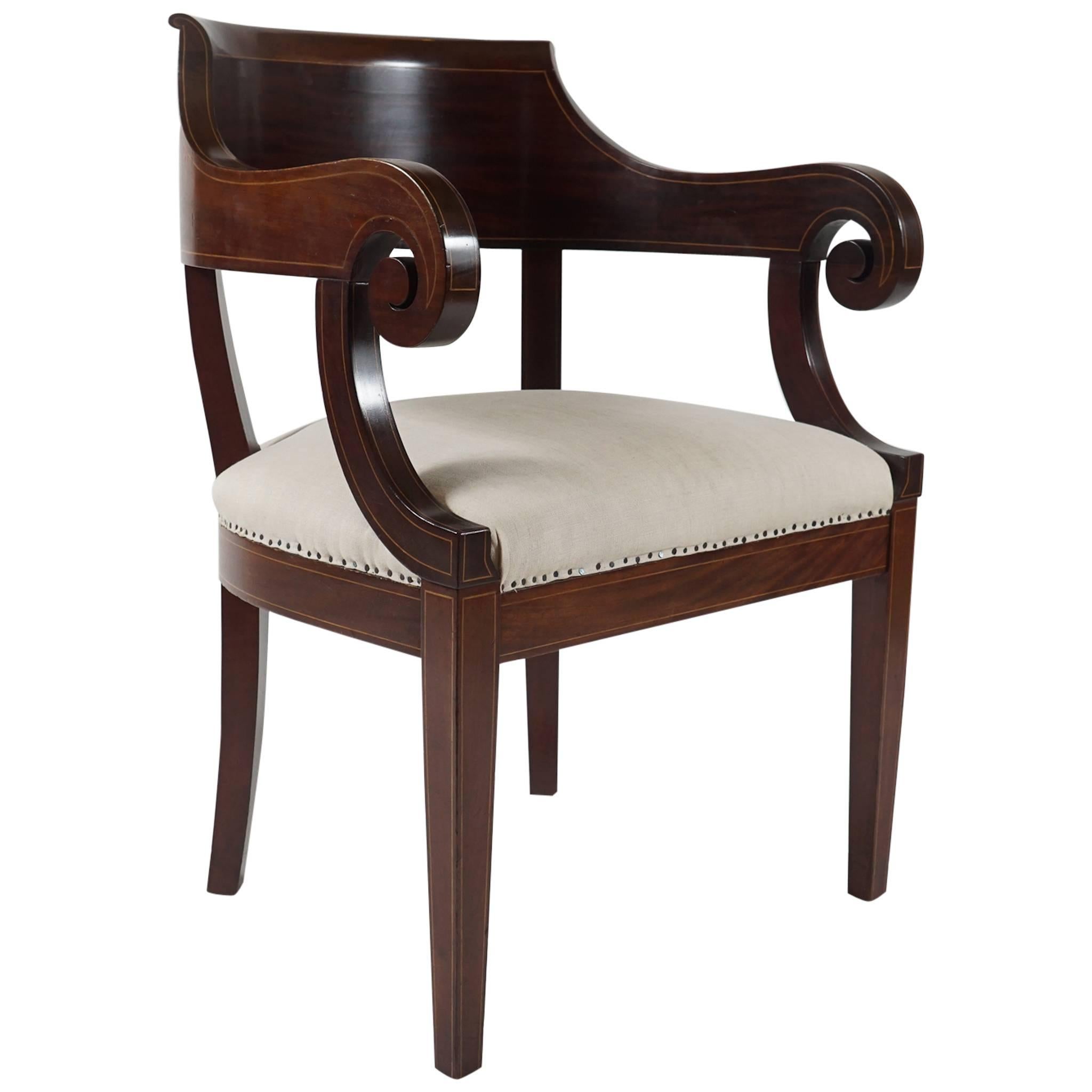 Classical American Library Armchair For Sale