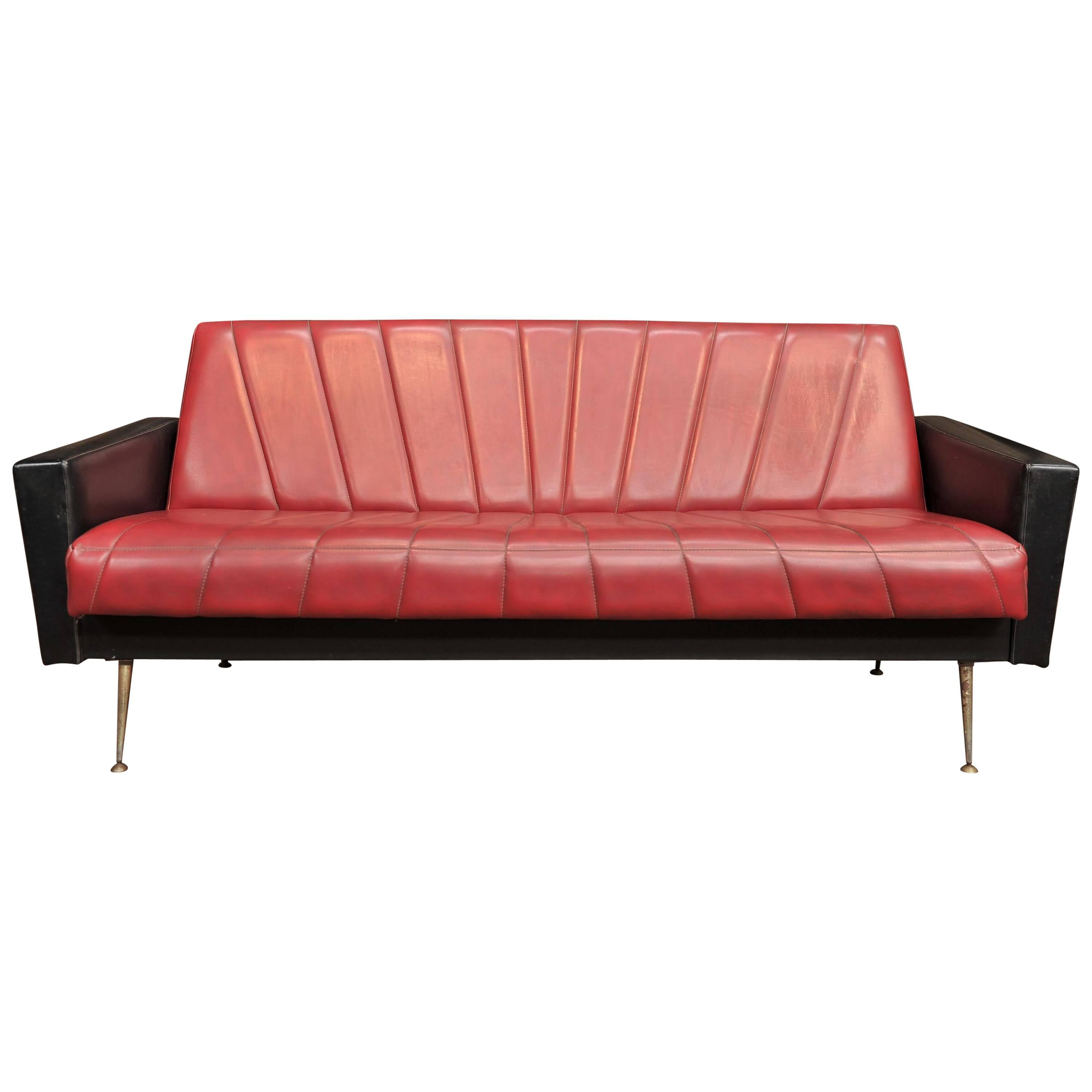 French Vintage Convertible Sofa, 1960s at 1stDibs