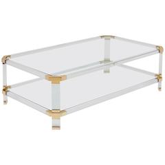 French Modernist Lucite Coffee Table
