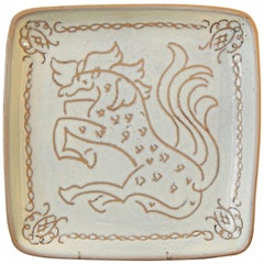 "Horse with Flying Tail, " Sgraffito Masterpiece by Glidden Parker, 1940s