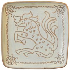 "Horse with Flying Tail," Sgraffito Masterpiece by Glidden Parker, 1940s