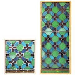19th Century Religious Greek Cross Stained Glass Windows