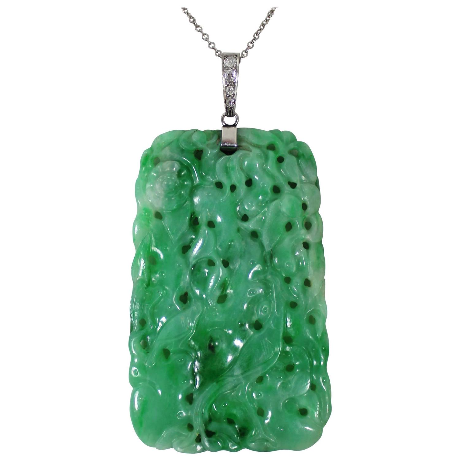 Asian jade necklace Clearance