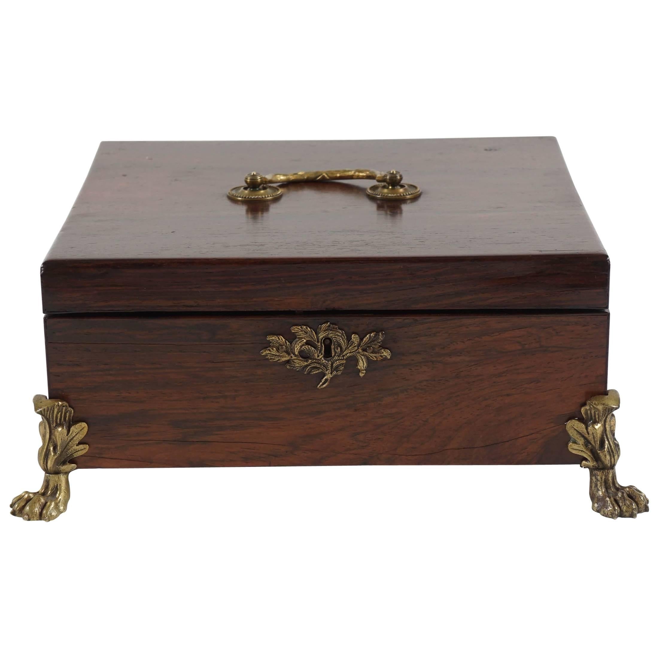 English Regency Period Rosewood Dresser or Jewelry Box, circa 1810