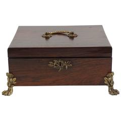 Antique English Regency Period Rosewood Dresser or Jewelry Box, circa 1810