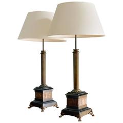 Used Pair of French Table Lamps