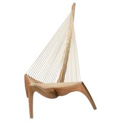Mid-Century Modern Harp Chair by Jorgen Hovelskov