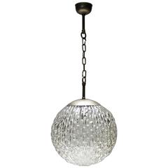 Large Glass Pendant by Doria Germany 8
