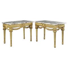 Pair Giltwood Console Tables 2