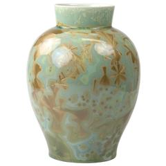 Fuerstenberg Solitaire Vase in Jade Green Gold Uniqueness in Perfection