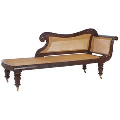 Antique West Indies Caned Chaise Lounge or Longue, Pair a Possibility