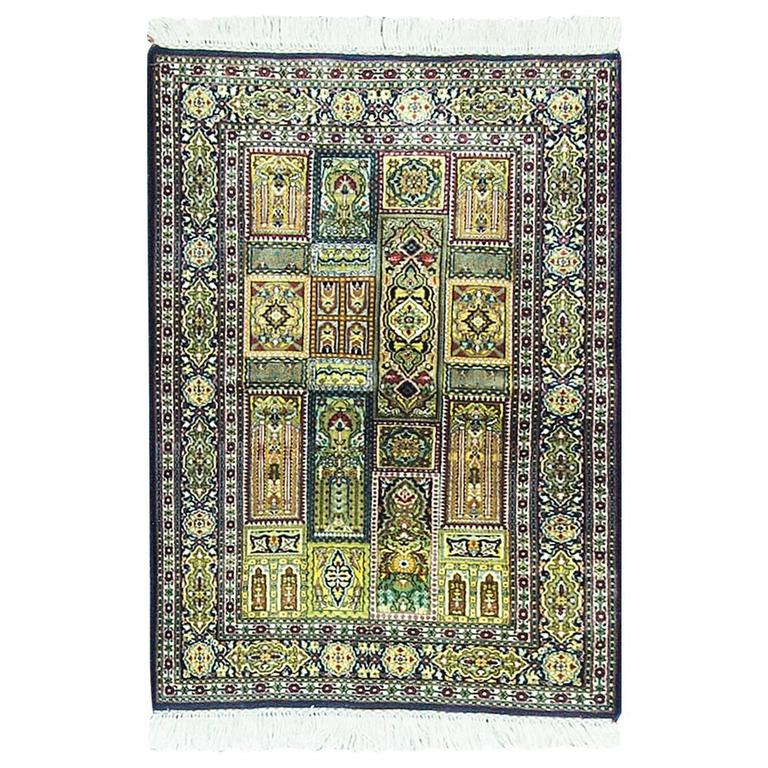 Vintage Silk Turkish Rug at 1stdibs