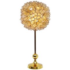 Vintage Mother-of-Pearl Table Lamp, Belgium, 1970