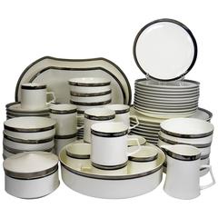Used Mikasa China Solitude Pattern 78-Piece Set, Service for Twelve and Serving 