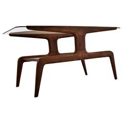 Antique Early 20th Century Walnut Coffee Table for La Rinascente