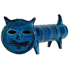 Bitossi 'Gatto':: motif bleu Rimini:: Italie:: vers 1962