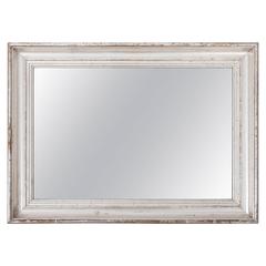 19th Century Silver Giltwood Mirror, France, circa 1860 3