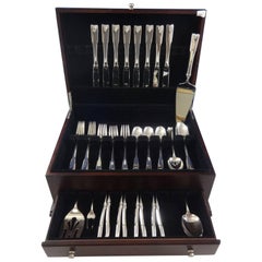 Colonial Theme by Lunt Sterling Silver Flatware Set for Eight Service 52 Pieces