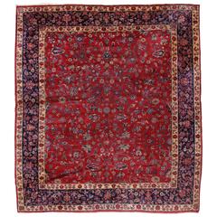Antique Sarouk Persian Oriental Rug