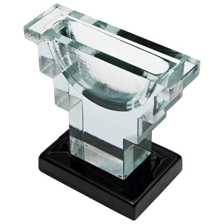 Extraordinary John Lewis Glass Vessel Sculpture For Sale at 1stdibs