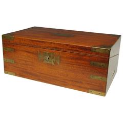 Antique Early 19th Century Mahogany Writing Box
