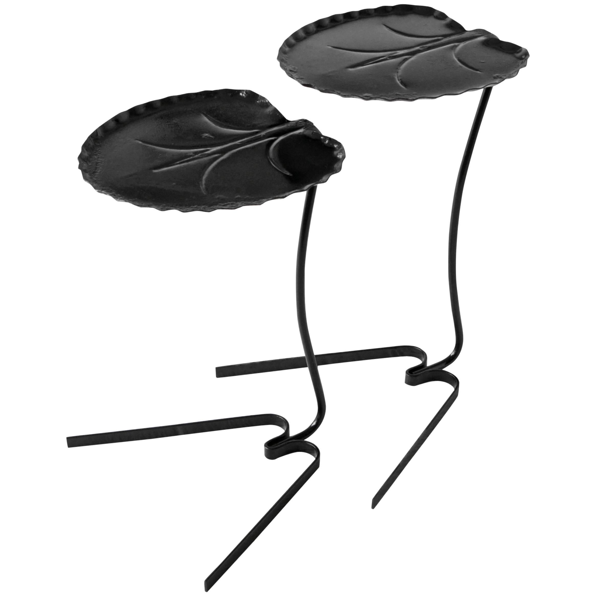 Salterini Wrought Iron Lily Pad Nesting Tables, Metal, Midcentury