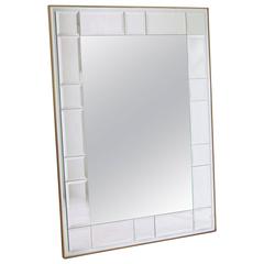 Hollywood Regency Style Multifaceted Signed La Barge Wall Mirror, circa 1970s
