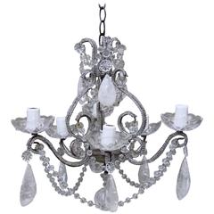 Five-Light Rock Crystal Chandelier