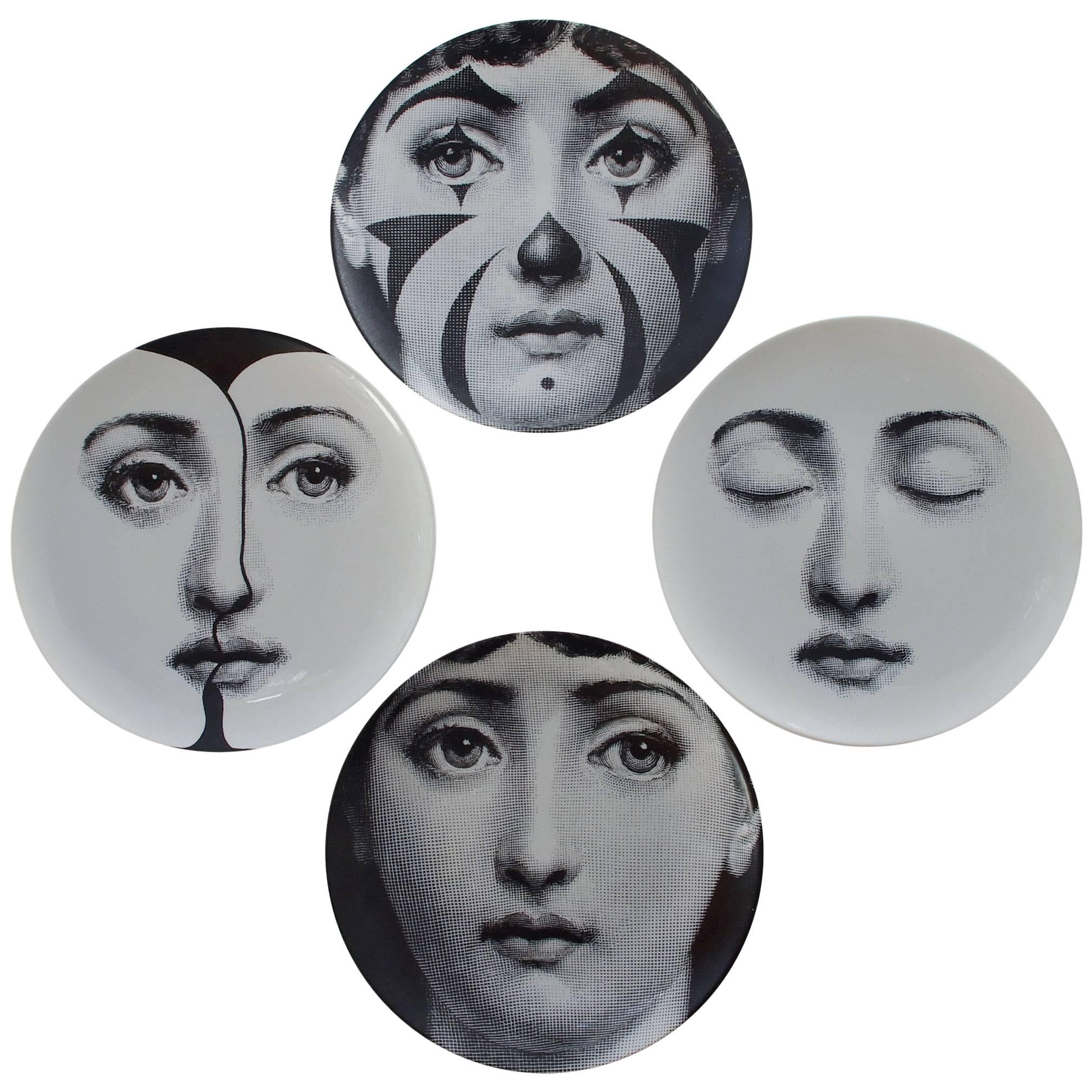 Set of Four Piero Fornasetti "Tema e Variazioni" Plates